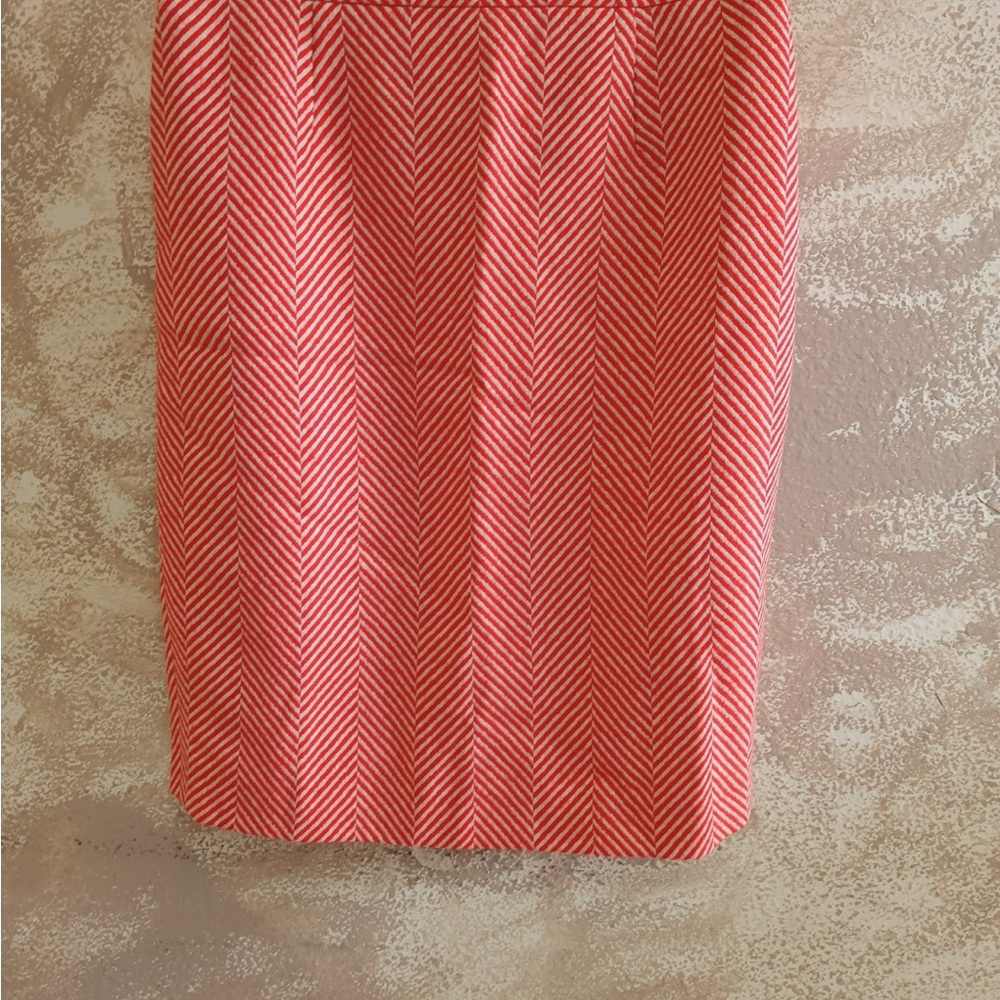 Red Herringbone Skirt